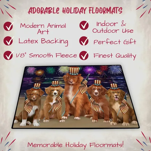 Vista 2 de Doggie of the Day Nova Scotia Duck Tolling Retriever Dogs Floor Mat - 4th of July Independence Day - Best Dog Doormat - Protector Decor - Unique