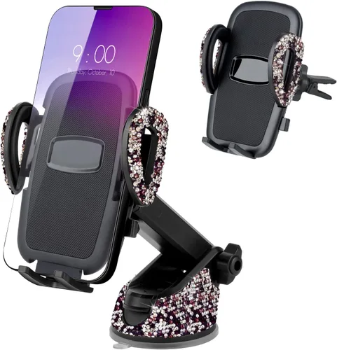 Vista 8 de eing: Soporte de teléfono para tablero de auto, parabrisas, para iPhone, 12,11,11 Pro, 8 Plus, 8, SE, X, XR , XS, 7 Plus Samsung S20, S10, S9,S8