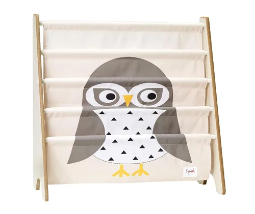 Vista 7 de 3 Sprouts Book Rack – Kids Storage Shelf Organizer Baby Room Bookcase Furniture, con estampado de león