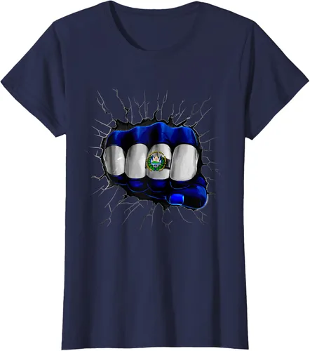 Vista 13 de Camiseta Salvadoreña Bandera de El Salvador