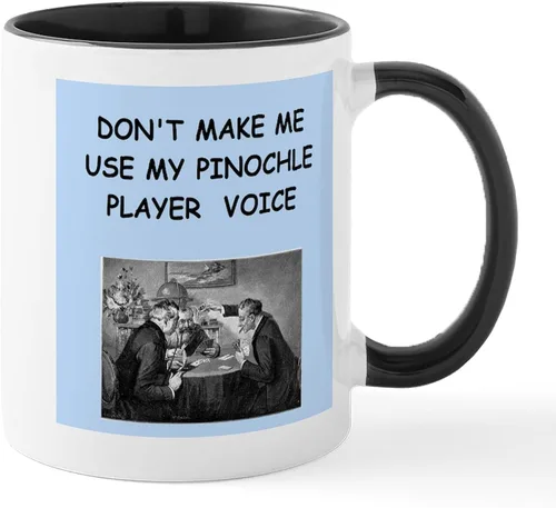 Vista 24 de CafePress Euchre Champ Mugs Taza de café de cerámica de 11 oz (11.0 fl oz)