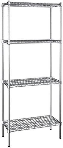 Vista 55 de Kit de 4 estantes de epoxi verde NSF de 21 x 72 pulgadas con postes de 86 pulgadas, estantería de almacenamiento resistente, kit de estantería