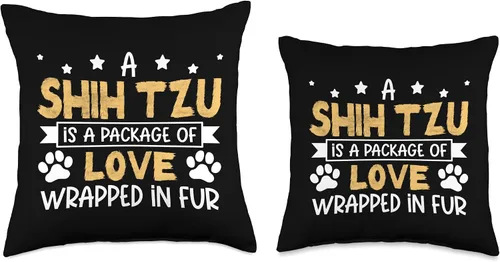 Vista 3 de Shih Tzu Shirts & Dog Lover Gifts A Package of Love Wrapped in Fur-Shih Tzu - Almohada de 16 x 16 pulgadas, multicolor