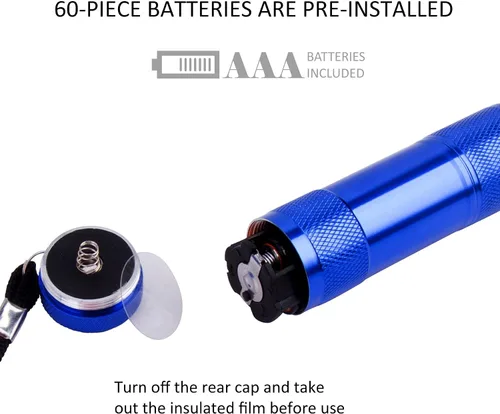 Vista 6 de FASTPRO Juego de 4 linternas LED de aluminio con pilas secas AAA incluidas y preinstaladas
