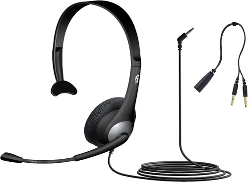 Vista 7 de Cyber Acoustics Auriculares estéreo (AC-204), estéreo de 0.138 in y adaptador Y, hogar, aula escolar K12 y educación