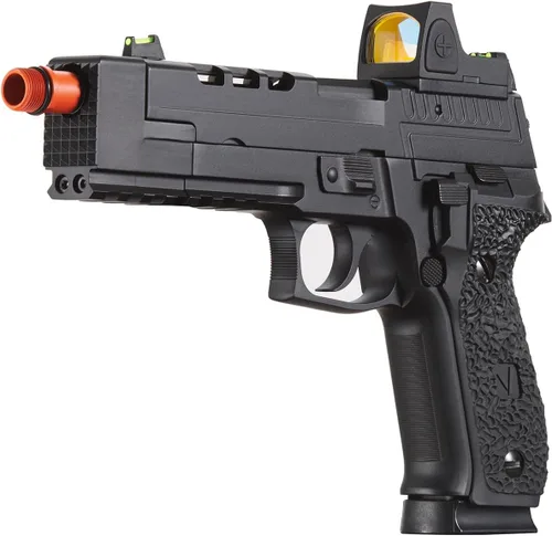 Vista 4 de Vorsk Aluminum Hi-Capa Airsoft VP26X Gas Blowback Pistol w/Red Dot Sight
