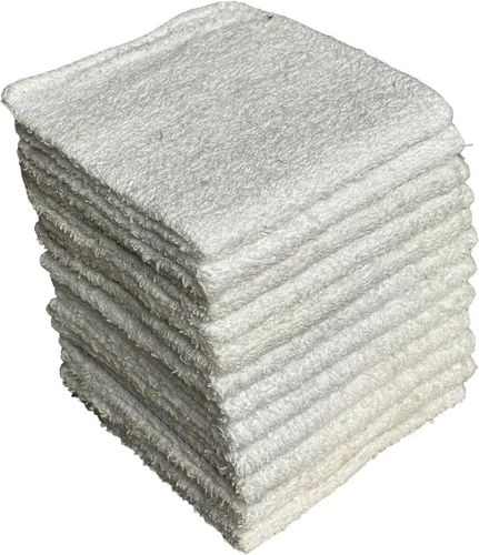Vista 7 de Paquete de 15 paños 100% algodón, suaves y extraabsorbentes, lavables a máquina, tamaño 11 x 11 pulgadas. Surtido