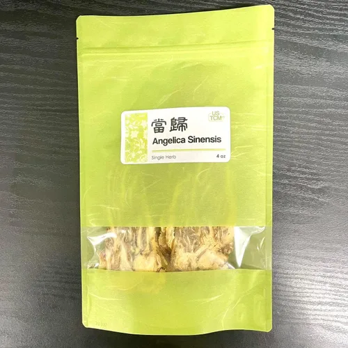 Vista 4 de Nuevo embalaje Angélica Sinensis Root, Dang GUI Pian, Dong Quai Cut Slice 4 oz.
