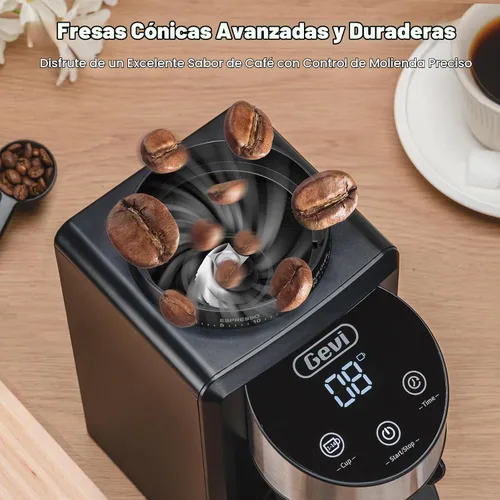 Vista 6 de Gevi Burr Grinder, 35 Settings Espresso Drip French Press,Anti-Static Black