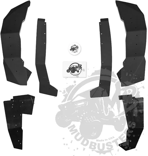 Vista 9 de MudBusters Guardabarros de cobertura máxima para Can-Am Commander 2021-2026 Protectores de barro UTV delanteros y traseros para modelos MAX de 2