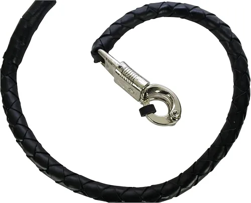 Vista 2 de Dream Apparel Látigo de cuero para motocicleta de 36 pulgadas con flecos para manubrio, color negro