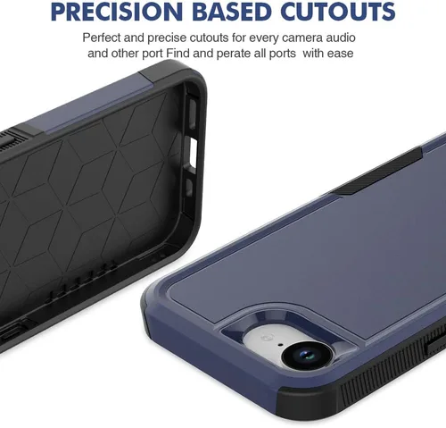 Vista 400 de Jeylly Funda para iPhone SE/Funda para iPhone 5S, Exterior de Plástico Duro que Absorbe Golpes + Interior de Silicona de Goma Defensor contra