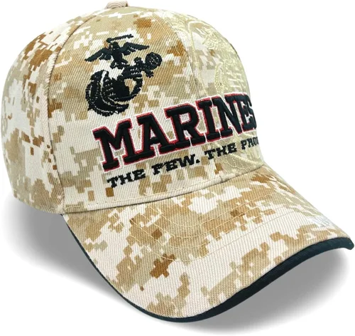 Vista 3 de Gorra de béisbol militar de calidad prémium con licencia oficial del Cuerpo de Marines de EE. UU