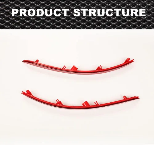 Vista 3 de CNNELL Reflector de parachoques rojo compatible con Hyundai Elantra Ultimate 2017/Hyundai Elantra 2017-2018