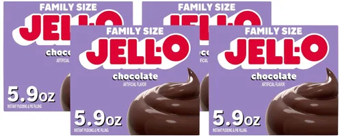 Vista 12 de Jell-O pudín instantáneo y relleno para pastel, sabor Chocolate, 5.9 oz