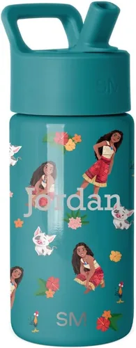 Vista 55 de Simple Modern Kids Summit - Botella de agua con tapa con pajilla, vaso de acero inoxidable de 14 onzas con aislamiento para niñas, para la escuela