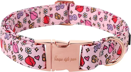Vista 25 de Unique style paws Collar de perro con hebilla de plástico con colgante, collar de cachorro para primavera y verano, traje de baño para fiesta
