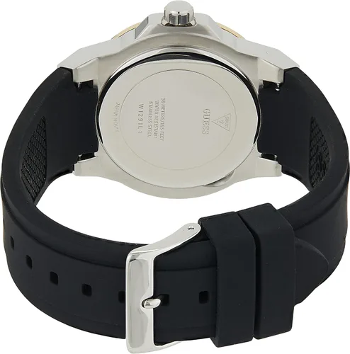 Vista 2 de Guess Reloj analógico de cuarzo para mujer con pulsera de silicona W1291L1 Negro - Reloj de cuarzo