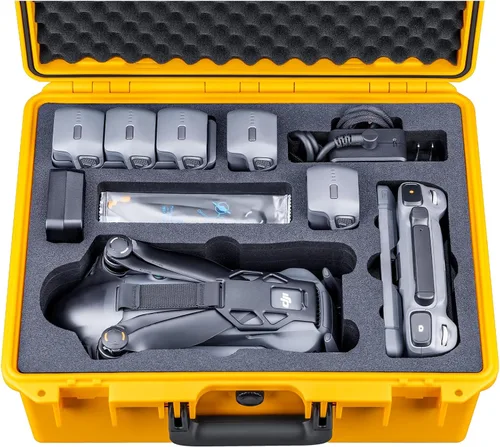 Vista 10 de Lykus Titan M400 - Funda rígida impermeable para DJI Mavic 4 Pro, DJI RC Pro 2/RC2, se adapta a hasta 6 baterías y accesorios en Fly More