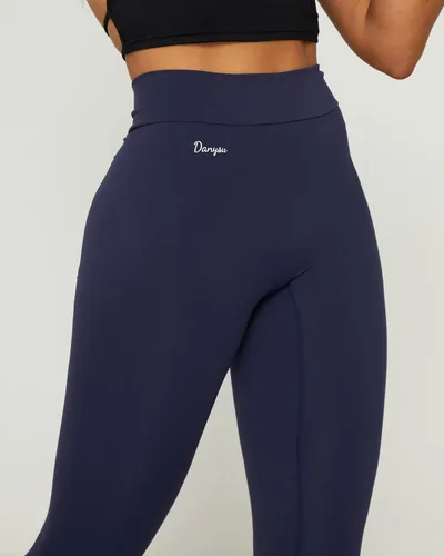 Vista 5 de Danysu Leggings suaves con espalda en V para mujer, mallas suaves de cintura alta para entrenamiento, gimnasio, yoga