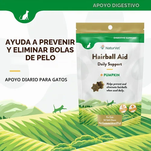 Vista 3 de NaturVet Suplemento de vitamina y ayuda digestiva para el cabello, 50