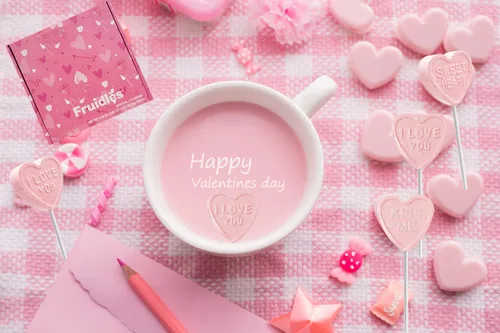 Vista 9 de Fruidles Surtido de paletas de corazón de San Valentín, caramelos prensados de dextrosa, bésame y sé mío, te amo y dulce corazón, envueltos