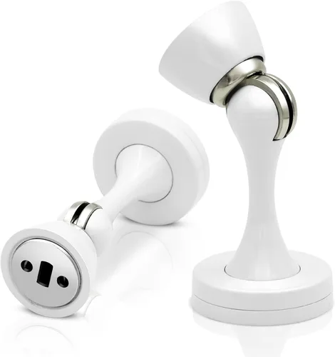 Vista 19 de Topes magnéticos para puerta, topes de puerta negros para la parte inferior de la puerta, montaje en pared, protector de pared magnético resistente