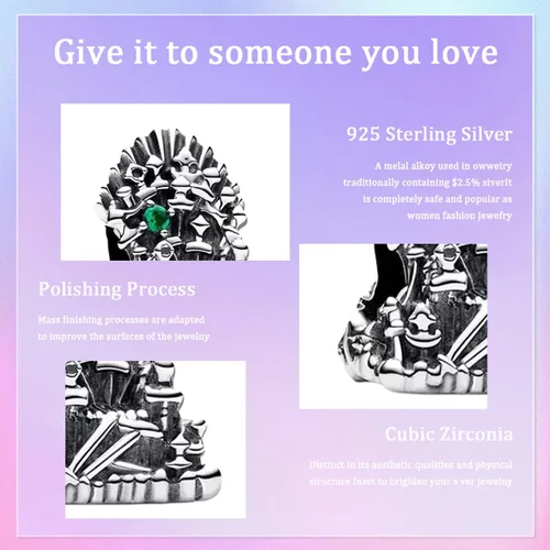 Vista 5 de polengju Games The Iron Throne Direwolf - Dijes para mujer, collar de plata de ley 925 con circonita cúbica 5A, colección de joyas para el día