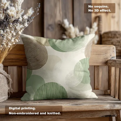 Vista 6 de Abstract Geometric Forms Throw Pillow Covers, Aesthetic Modern Art Cushion Cases Digital Blended Hidden Zipperl Decorative Pillow Covers Square