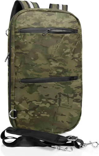 Vista 7 de Bolsa FLEX Faraday para laptops, tabletas y dispositivos electrónicos de tamaño mediano ~ Defensa de seguimiento/piratería ~ Backwoods Camo
