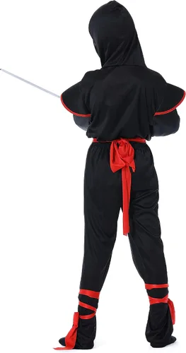Vista 5 de Disfraz de ninja para niños, disfraz de Halloween, fiesta de Halloween, disfraz de cosplay