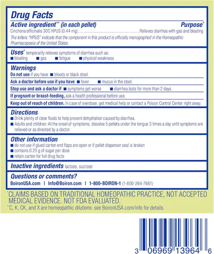 Vista 8 de Boiron Cinchona 30C Medicina homeopática para aliviar la diarrea, hinchazón, gases, fatiga y debilidad física, 3 unidades (240 pellets)