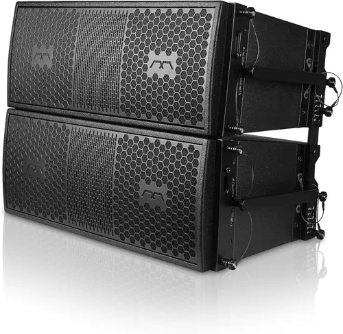 Vista 2 de Sound Town Mode Audio Series - Par de altavoces de matriz de 2 x 8 líneas, con controladores de neodimio italianos, madera contrachapada, rango