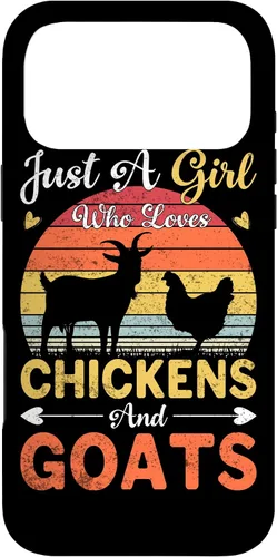 Vista 22 de Funda de regalo vintage con texto en inglés «Just A Girl Who Loves Chickens and Goats Farmer» para iPhone 17