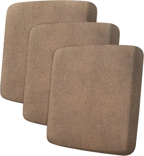 Vista 79 de ANARACHON Fundas de cojín de sofá con aspecto de cuero, juego de fundas de asiento de sofá, protector de muebles para sillón seccional, sofá biplaza