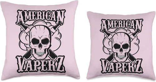 Vista 3 de The Vape Life Designs American Vaperz-Two Vape Bolígrafos y almohada Cloud, 16 x 16 pulgadas, multicolor