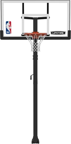Vista 10 de Lifetime Bolt-Down Basketball Hoop System, 60-Inch Glass Backboard Transparente
