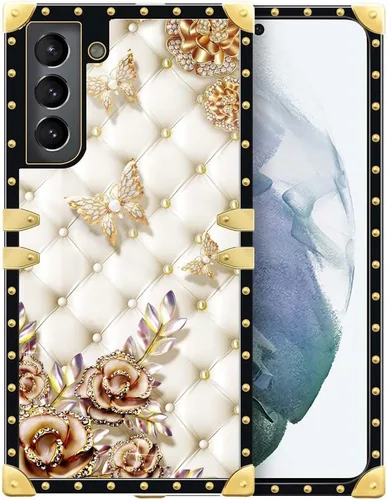 Vista 194 de Funda compatible con Samsung Galaxy S10 4G, TPU suave de lujo y parte trasera de policarbonato duro para niñas y mujeres, funda protectora a prueba