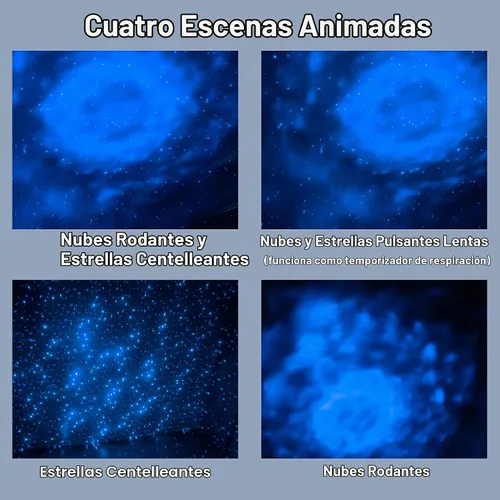 Vista 2 de KINDERLITE Proyector de galaxia, proyector de estrellas, luz LED animada de galaxia DreamLite, proyector de luz nocturna con control táctil