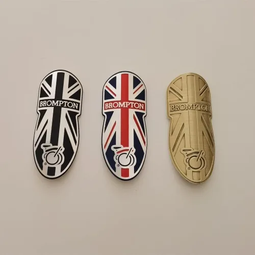 Vista 5 de Brom-ptons - Calcomanías de aluminio para cabeza de bicicleta, calcomanías para BMX, marco frontal de bicicleta, accesorios de ciclismo de vapor