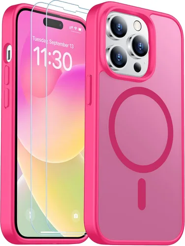 Vista 32 de SPIDERCASE Funda magnética translúcida diseñada para iPhone 11, con 2 protectores de pantalla de vidrio templado, antihuellas, para iPhone 11 de 6.1