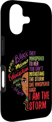 Vista 3 de I Am The Storm BLM Melanin Women African Black History Pride Case for iPhone 17