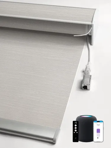 Vista 29 de SmartWings Persianas enrollables PoE, 1% de apertura, color beige Aventus 1% Apertura Beige