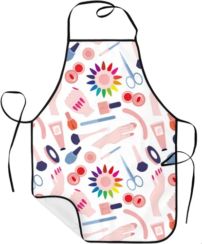 Vista 42 de Sigouyinei Delantales para mujeres con bolsillos, delantal para hombres, delantal adecuado para chefs camareros, técnicos de uñas para hornear