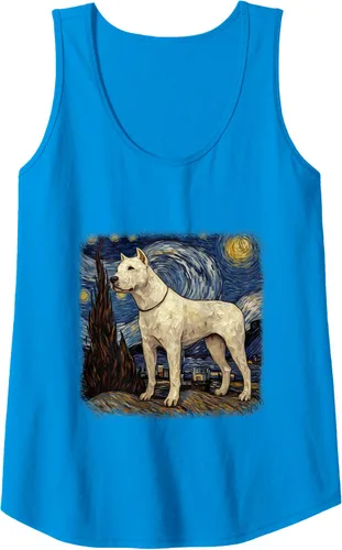 Vista 17 de Van gogh Dogo Argentino in starry night Tank Top