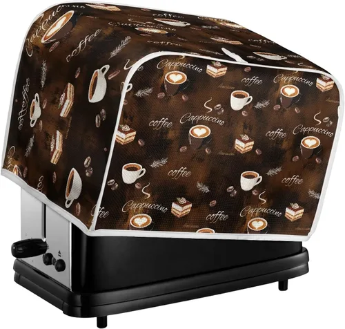 Vista 5 de Mumeson Fundas para tostadoras de café, a prueba de polvo, protección de huellas dactilares, ligeras, cubiertas para horno tostador de 2 rebanadas