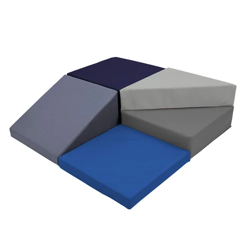 Vista 10 de FDP SoftScape - Gimnasio de interiores para bebés y niños pequeños hecho de escalones de espuma suave y PU de colores, ideal para gatear, escalar