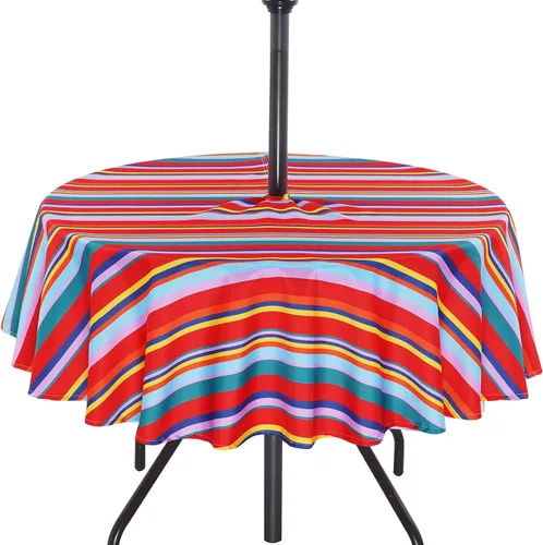 Vista 20 de Poise3EHome - Mantel impermeable antiderrames para exteriores e interiores, para camping, picnic, té de la tarde, asados, flores