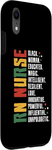 Vista 18 de iPhone 15 RN Enfermera Black History Enfermera Afro African Registered Enfermera Caso