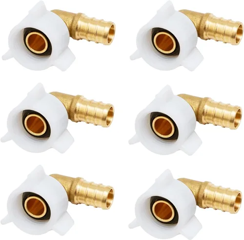 Vista 11 de SUNGATOR Paquete de 2 accesorios de engarce de latón con codo giratorio PEX de 1/2 pulgada, accesorios Pex de 1/2 pulgada, adaptador hembra